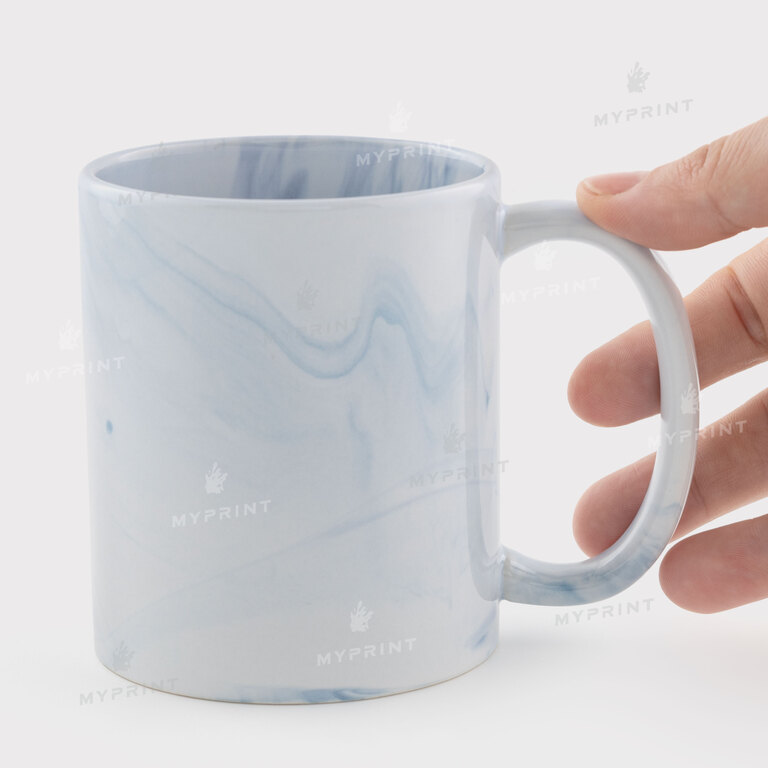 Кружка для сублимации мраморная голубая 11 Oz (330 мл) (12694) 