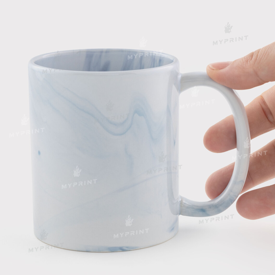 Чашка для сублімації мармурова блакитна 11 Oz (330 мл) (12694) - фото 2 - Заготовки для сублімації