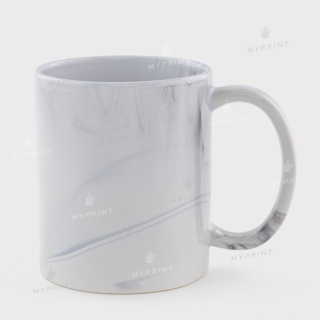 Кружка для сублимации мраморная серая 11 Oz (330 мл) (12695) - фото 1 - Заготовки для сублимации