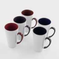 Sublimation Latte Mug Colored Inside with Colored Handle brown 17 Oz (500 ml) (12661) - фото 3 - Blanks for sublimation