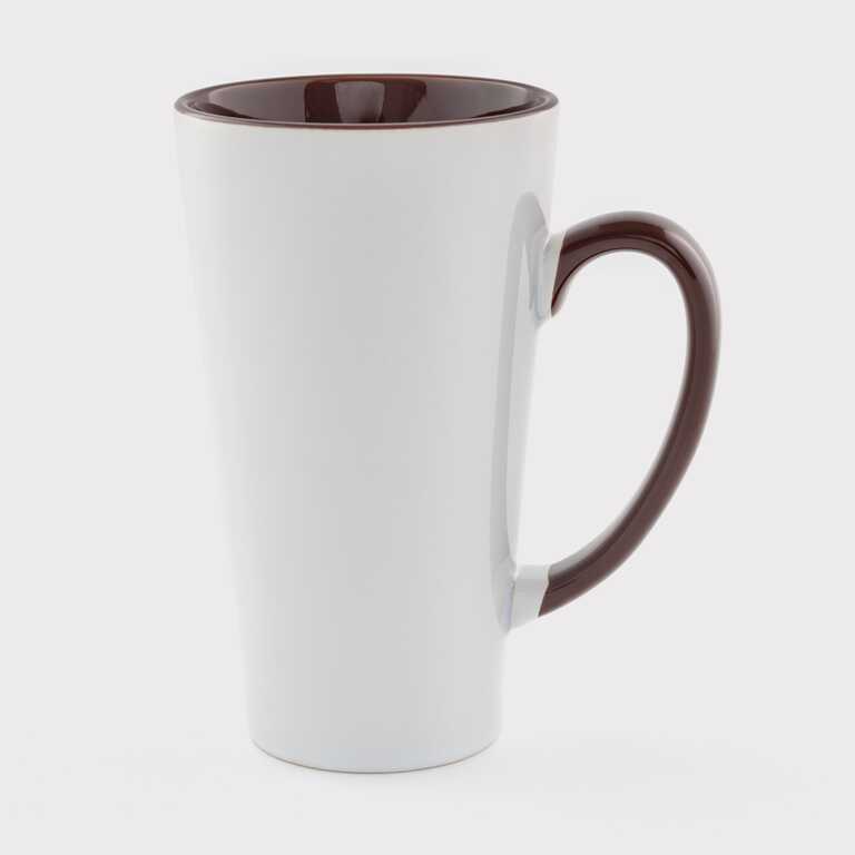 Чашка для сублімації лате кольорова всередині з кольоровою ручкою коричневий 17 Oz (500 мл) (12661) Чашка для сублімації лате кольорова всередині з кольоровою ручкою коричневий 17 Oz (500 мл) (12661)