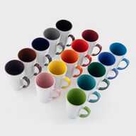 Sublimation Latte mug Inside with Colored Handle Green 17 Oz (500 ml) (12669) - фото 4 - Blanks for sublimation