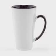 Sublimation Latte Mug Inside with Colored Handle purple 17 Oz (500 ml) (12662) - фото 1 - Blanks for sublimation