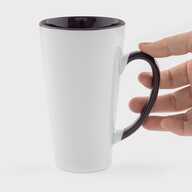 Sublimation Latte Mug Inside with Colored Handle purple 17 Oz (500 ml) (12662) - фото 2 - Blanks for sublimation