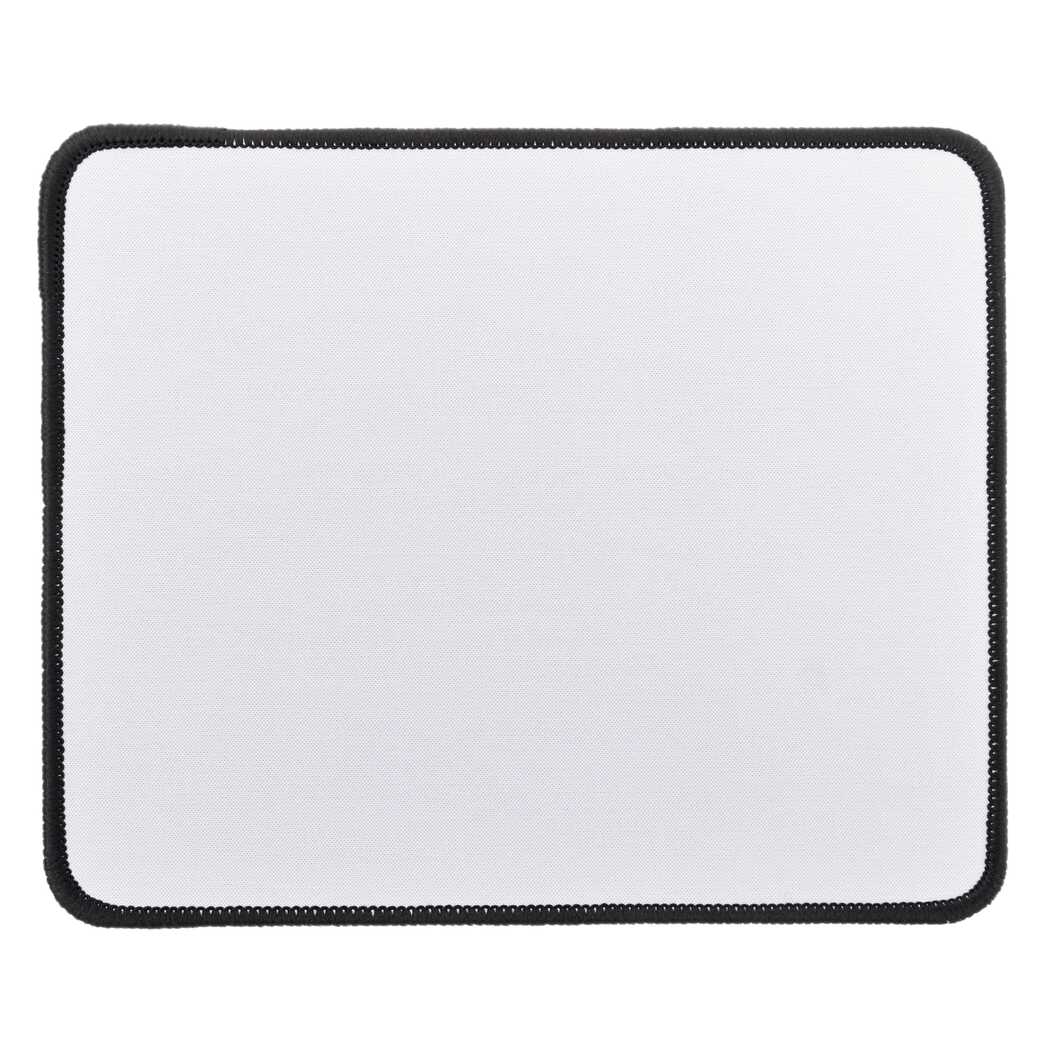 Килимок для миші сублімаційний прямокутний з чорним оверлоком 22*18*0,2 см (11170) - фото 1 - Заготовки для сублімації