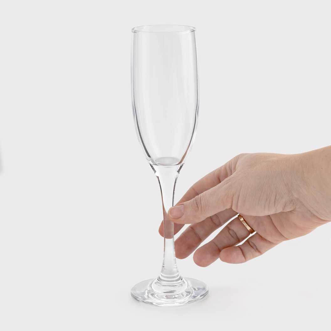 Бокал для шампанского для сублимации стеклянный прозрачный (170 мл) (12703) - фото 2 - Заготовки для сублимации