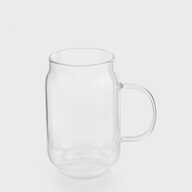 Банка для сублімації з ручкою скляна прозора (400 мл) (12701) - фото 1 - Заготовки для сублімації