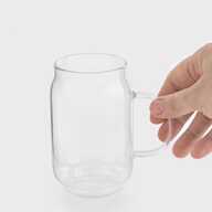 Банка для сублімації з ручкою скляна прозора (400 мл) (12701) - фото 2 - Заготовки для сублімації