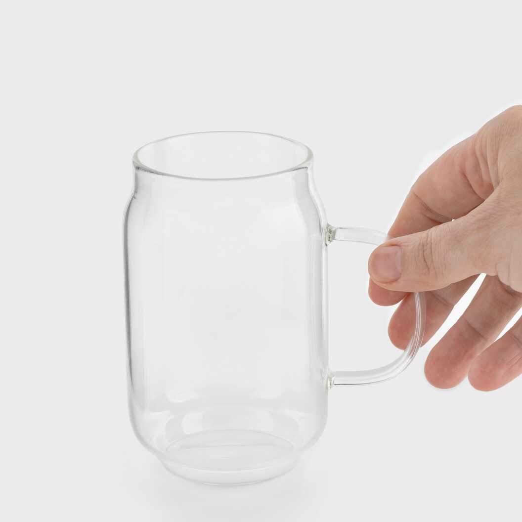 Банка для сублімації з ручкою скляна прозора (400 мл) (12701) - фото 2 - Заготовки для сублімації