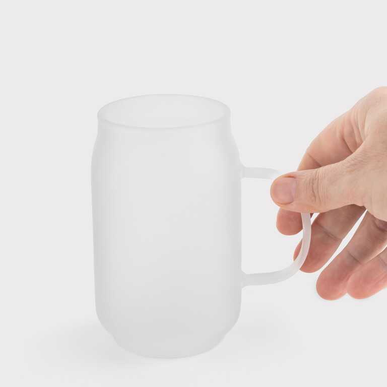 Банка для сублімації з ручкою скляна матова (400 мл) (12702) 