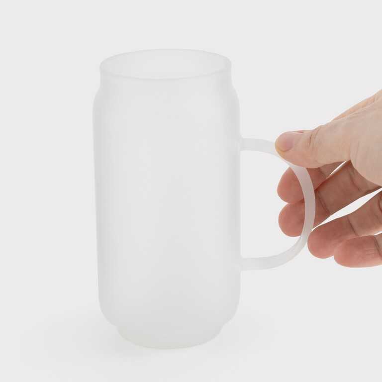 Банка для сублимации с ручкой стеклянная матовая (500 мл) (12700) 