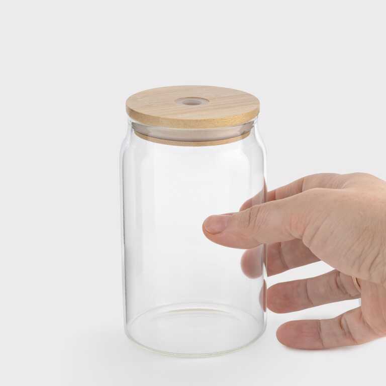 Банка для сублимации со стеклянной трубочкой и деревянной крышкой стеклянная прозрачная (400 мл) (12845) Банка для сублимации со стеклянной трубочкой и деревянной крышкой стеклянная прозрачная (400 мл) (12845)