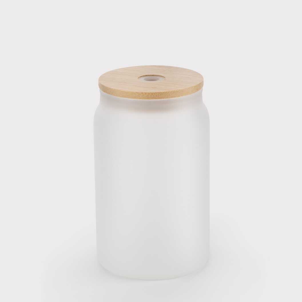 Glass for sublimation in the form of a jar, frosted glass (400 ml) (12846) - фото 1 Glass for sublimation in the form of a jar, frosted glass (400 ml) (12846) - фото 1 - Blanks for sublimation