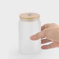 Glass for sublimation in the form of a jar, frosted glass (400 ml) (12846) - фото 2 Glass for sublimation in the form of a jar, frosted glass (400 ml) (12846) - фото 2 - Blanks for sublimation