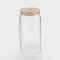 Банка для сублимации со стеклянной трубочкой и деревянной крышкой стеклянная прозрачная (500 мл) (12843) - фото 1 Банка для сублимации со стеклянной трубочкой и деревянной крышкой стеклянная прозрачная (500 мл) (12843) - фото 1 - Заготовки для сублимации