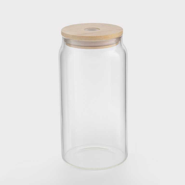 Glass for sublimation in the form of a transparent glass jar (500 ml) (12843) Glass for sublimation in the form of a transparent glass jar (500 ml) (12843)