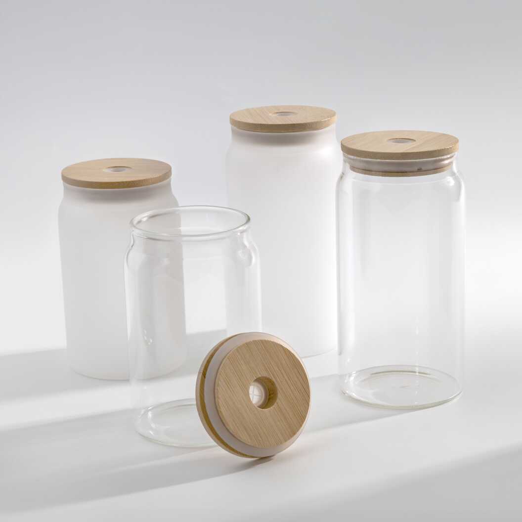 Glass for sublimation in the form of a jar, frosted glass (500 ml) (12844) - фото 3 Glass for sublimation in the form of a jar, frosted glass (500 ml) (12844) - фото 3 - Blanks for sublimation