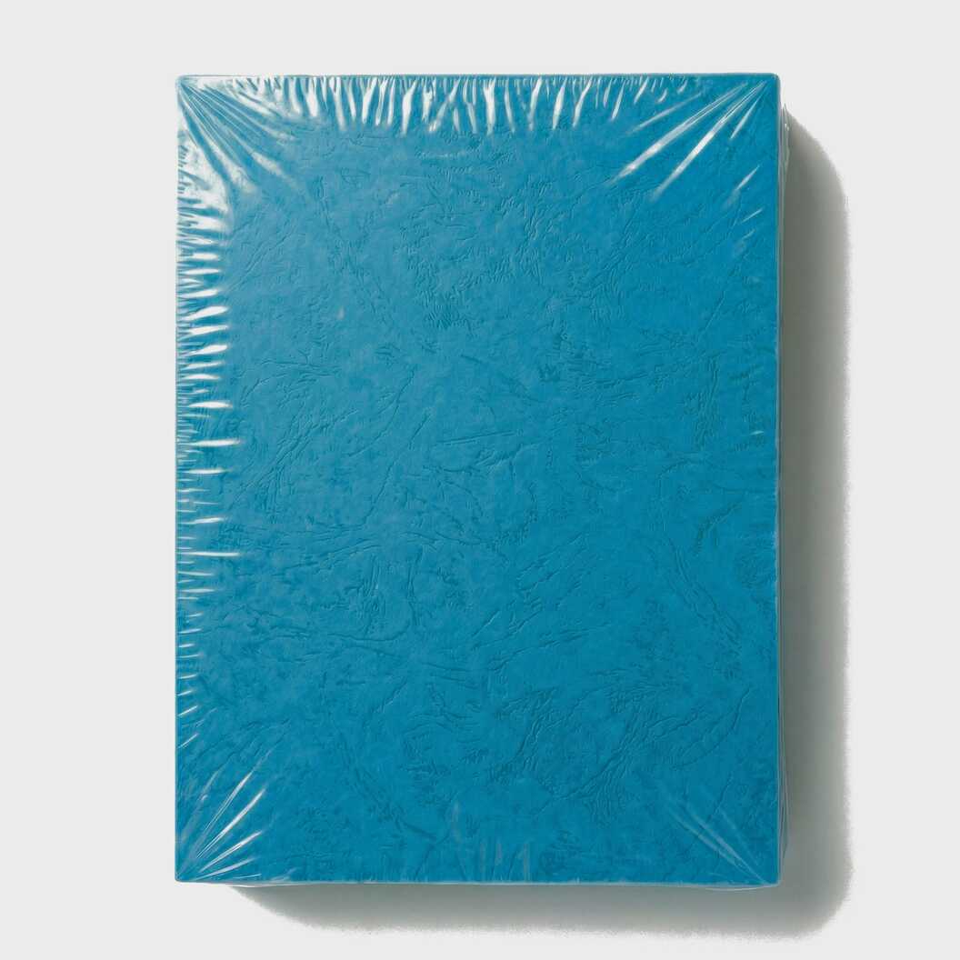 Обкладинка картонна для брошурування А4, тиснення шкіра, 230 г/м², блакитна, 100 аркушів (12800) - фото 2 - Поліграфічне обладнання і матеріали