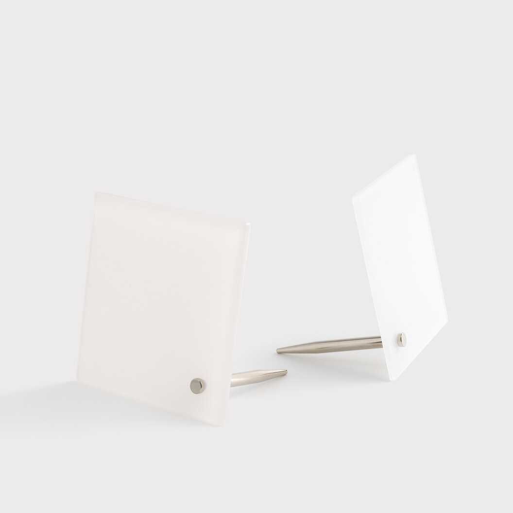 Акрил для сублімації з металевою опорою глянцевий білий 101,6*101,6 мм, товщина 3 мм (12217) - фото 3 Акрил для сублімації з металевою опорою глянцевий білий 101,6*101,6 мм, товщина 3 мм (12217) - фото 3 - Заготовки для сублімації