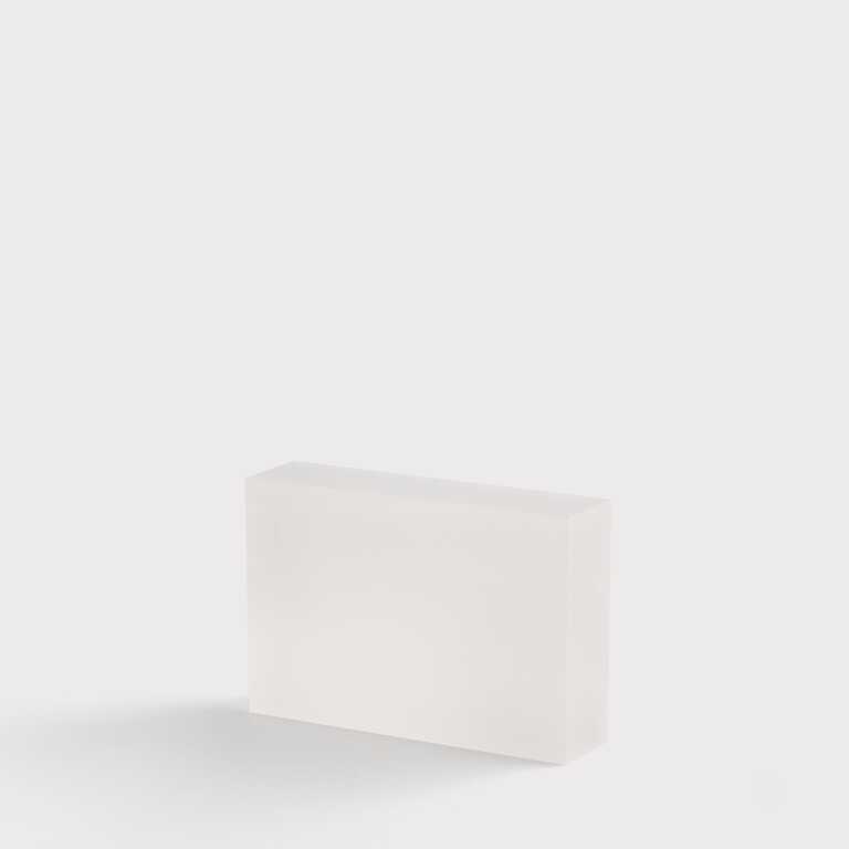 Акриловый блок для сублимации глянцевый белый 50*75 мм, толщина 20 мм (12215) 