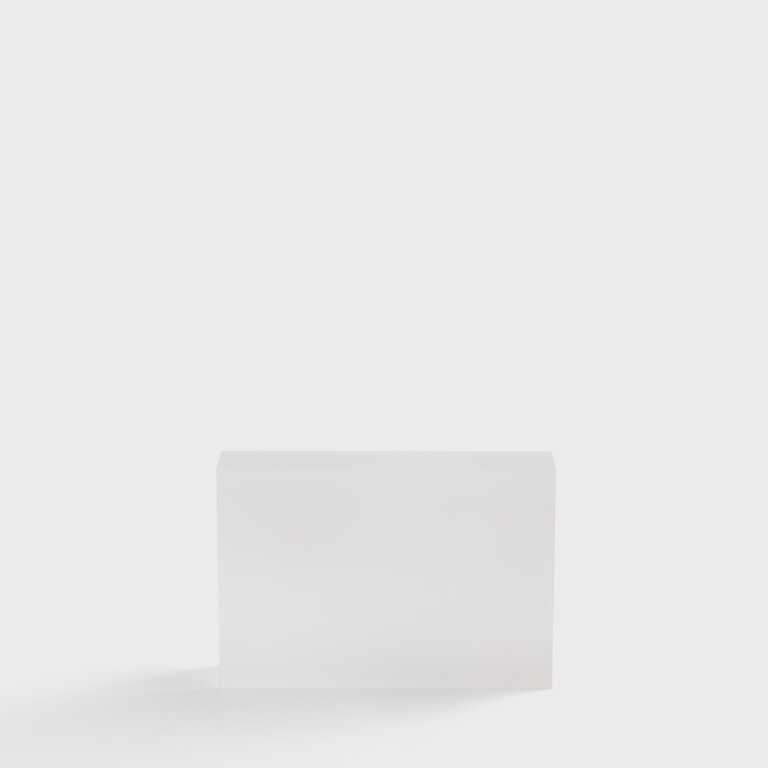 Акриловый блок для сублимации глянцевый белый 50*75 мм, толщина 20 мм (12215) 