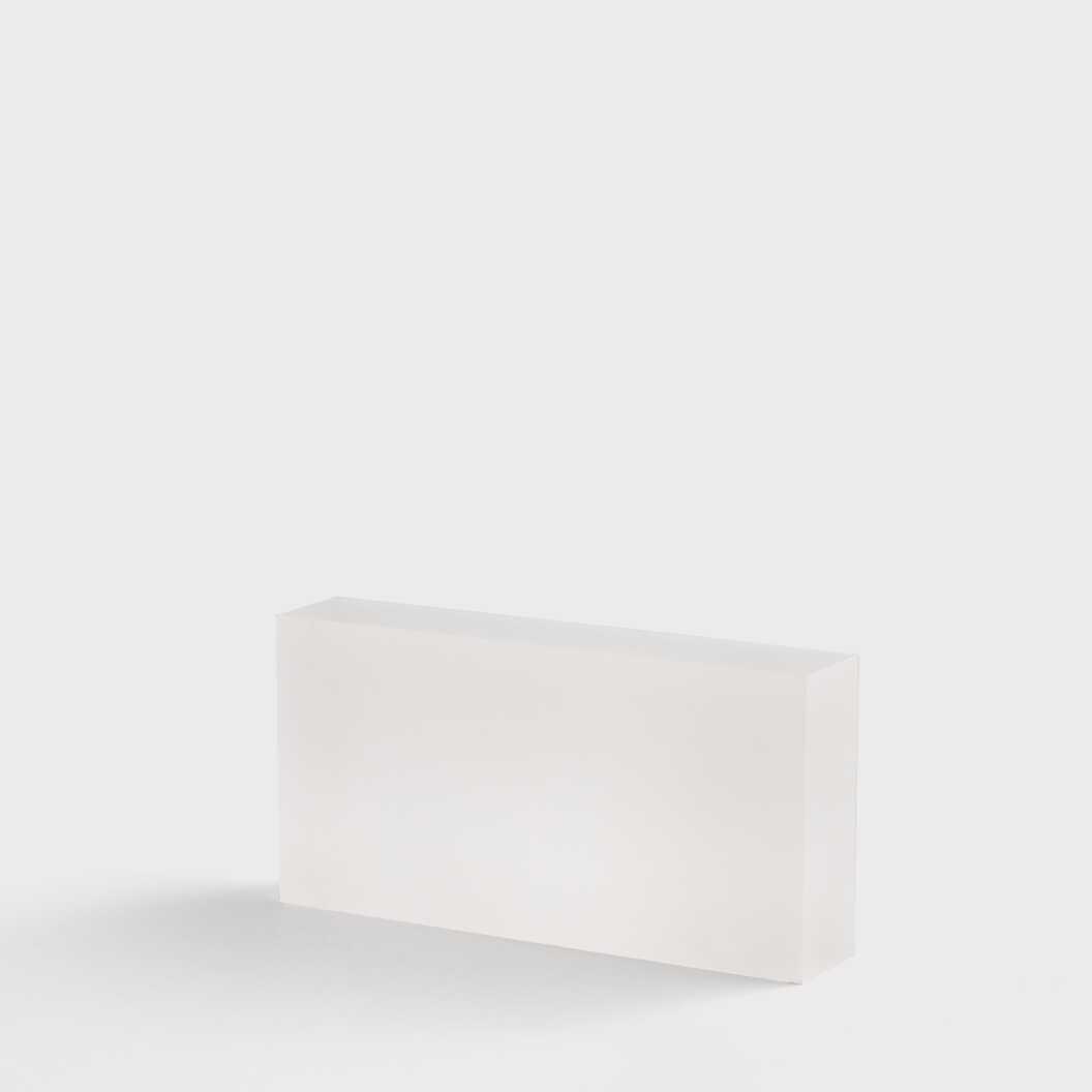 Акриловий блок для сублімації глянцевий білий 50*100 мм, товщина 20 мм (12216) - фото 1 - Заготовки для сублімації