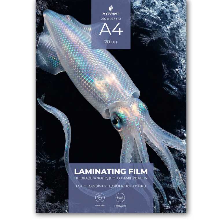 Плівка для холодного ламінування My Print Small square голографічна дрібна клітинка, A4, 20 шт (13009) Плівка для холодного ламінування My Print Small square голографічна дрібна клітинка, A4, 20 шт (13009)