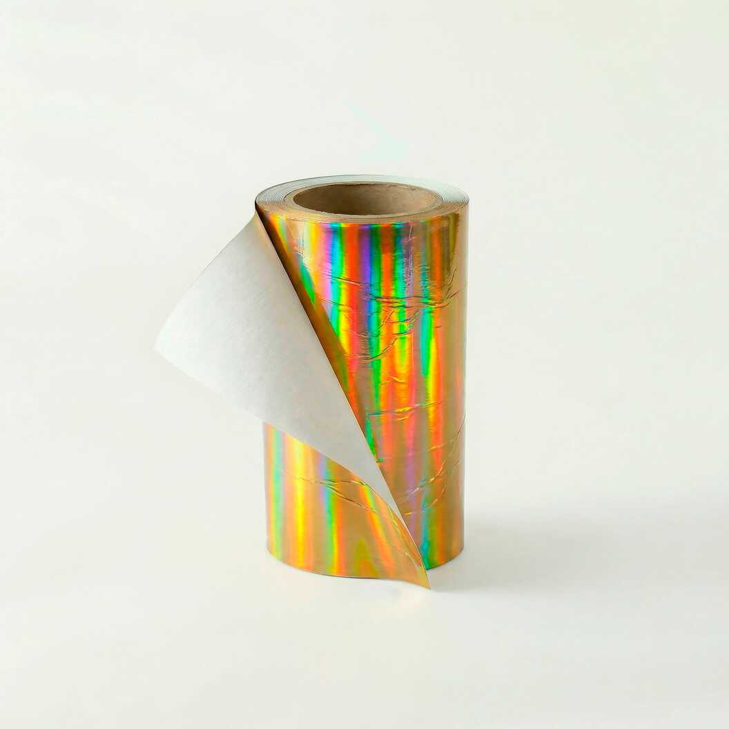 Пленка для UV DTF печати My Print A Metal Gold Holographic, рулон 0,32*100 м (11576) - фото 1 - Расходные материалы для печати