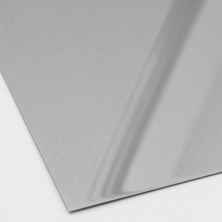 Металл для сублимации потертое матовое серебро 20*30,5 см, толщина 0,45 мм (11001) 