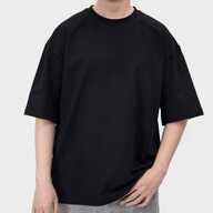 Футболка чоловіча оверсайз бавовна / еластан 200 г/м², чорна, S/M (13066) - фото 1 - Заготовки для сублімації