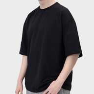 Футболка чоловіча оверсайз бавовна / еластан 200 г/м², чорна, S/M (13066) - фото 2 - Заготовки для сублімації