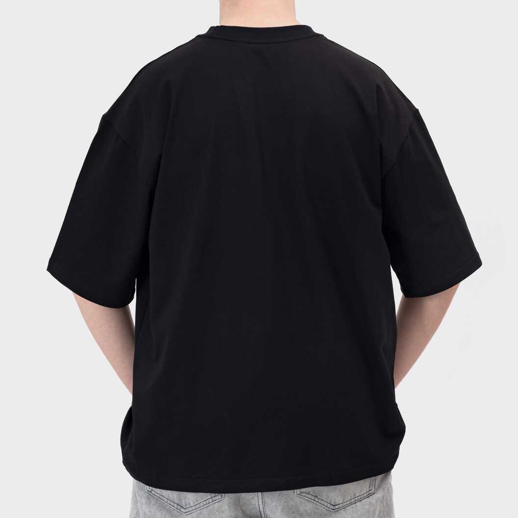Футболка чоловіча оверсайз бавовна / еластан 200 г/м², чорна, S/M (13066) - фото 3 - Заготовки для сублімації