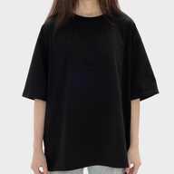 Футболка жіноча оверсайз бавовна / еластан 200 г/м², чорна, XS/S (13068) - фото 1 - Заготовки для сублімації