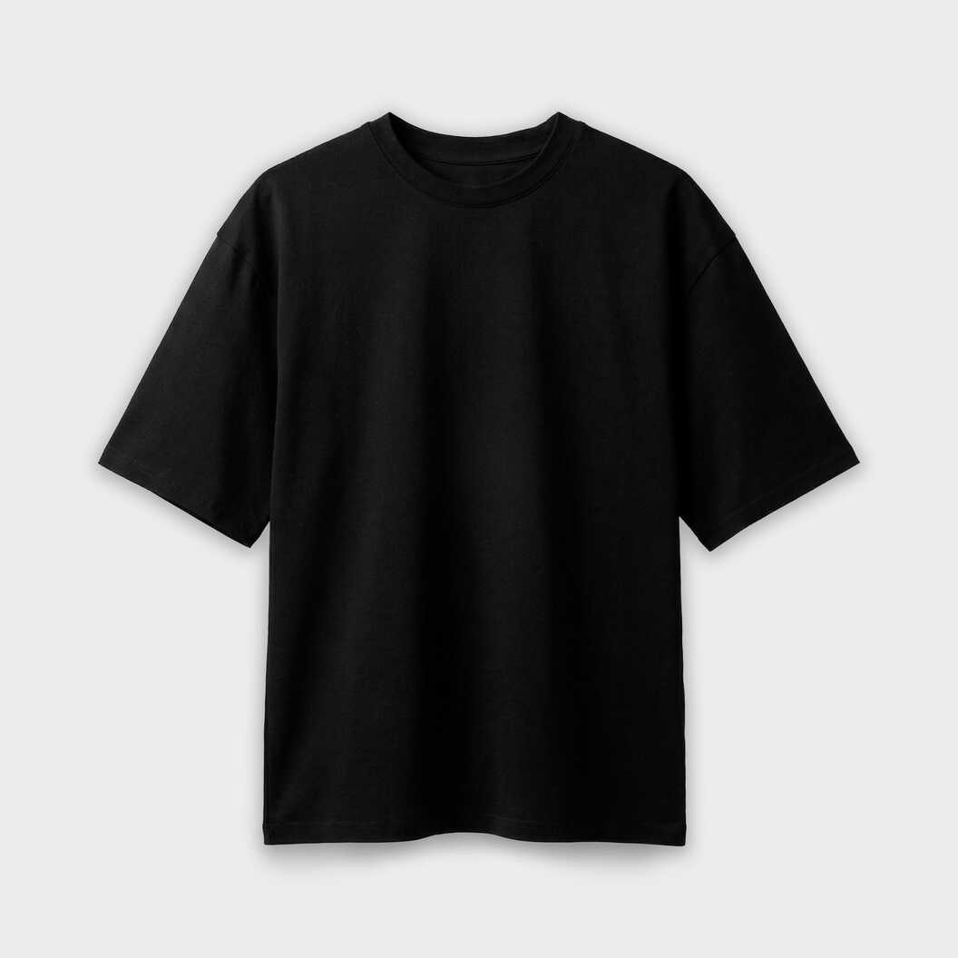 Футболка жіноча оверсайз бавовна / еластан 200 г/м², чорна, XS/S (13068) - фото 4 - Заготовки для сублімації