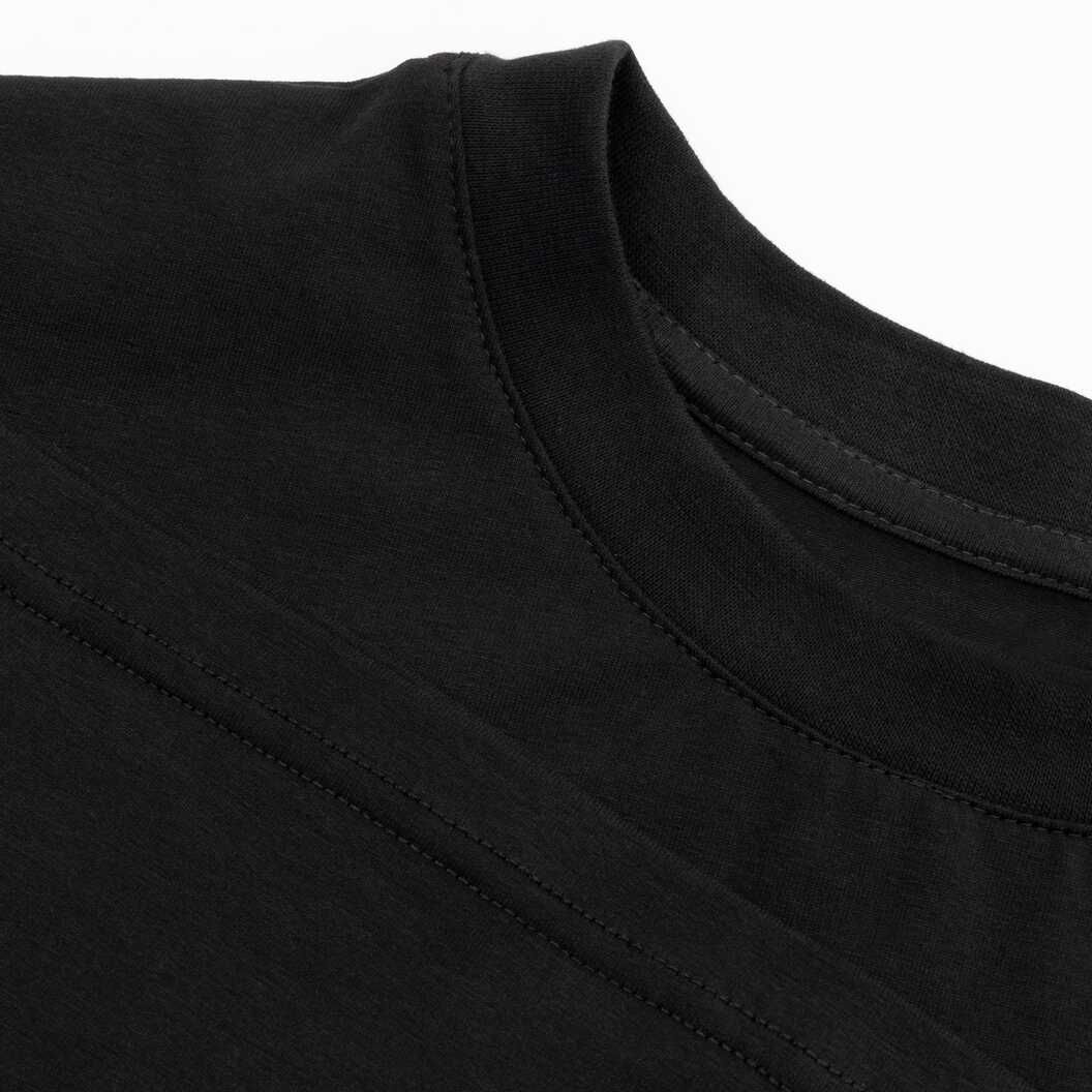 Футболка жіноча оверсайз бавовна / еластан 200 г/м², чорна, XS/S (13068) - фото 6 - Заготовки для сублімації