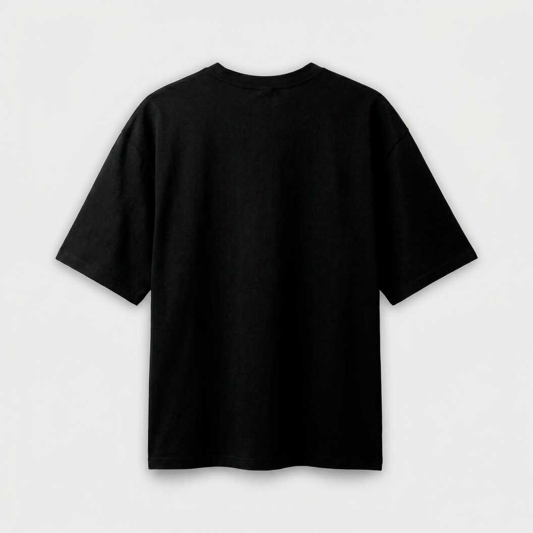 Футболка жіноча оверсайз бавовна / еластан 200 г/м², чорна, M/L (13069) - фото 5 - Заготовки для сублімації