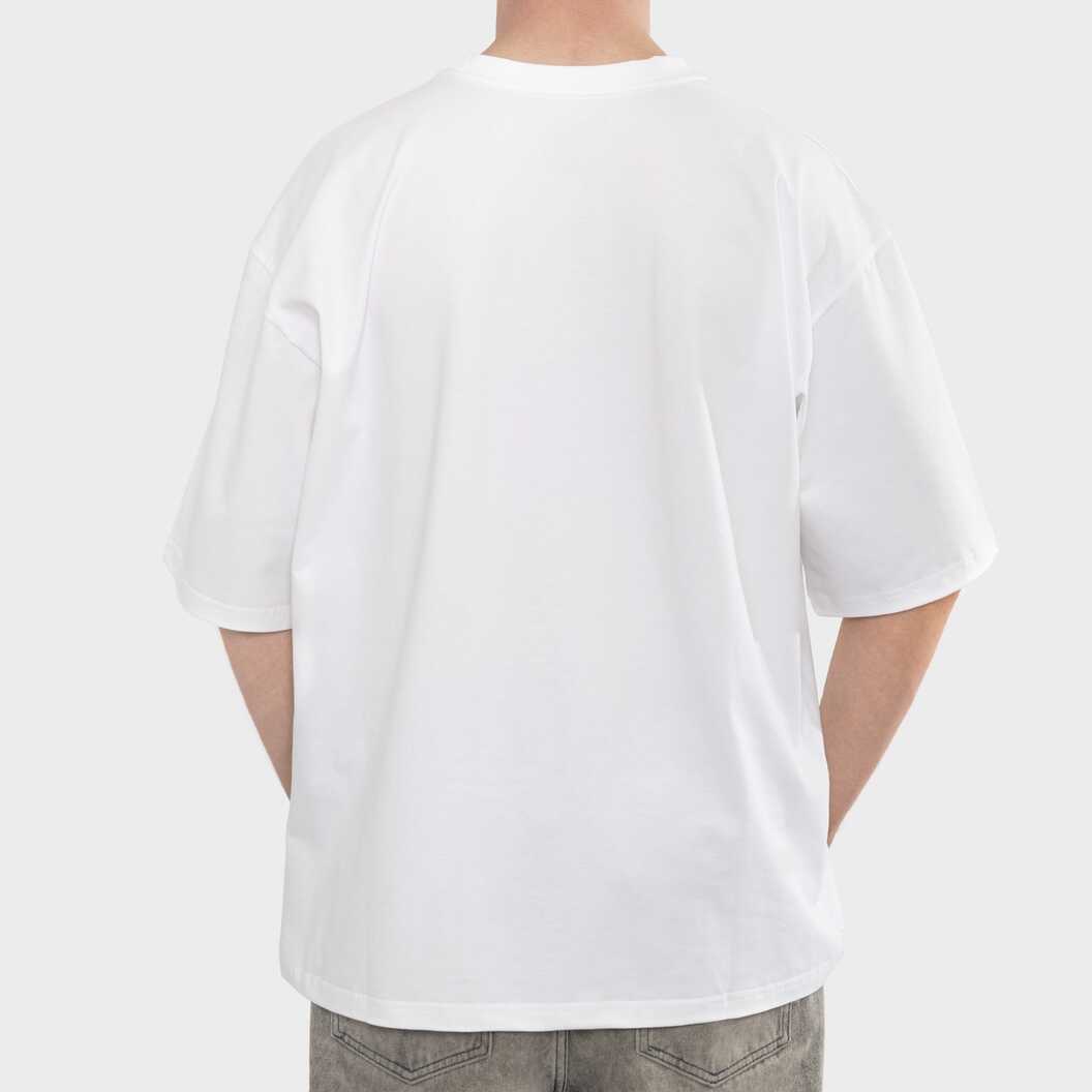 Футболка чоловіча оверсайз бавовна / еластан 200 г/м², біла, L/XL (13072) - фото 3 - Заготовки для сублімації