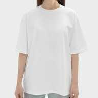 Футболка жіноча оверсайз бавовна / еластан 200 г/м², біла, M/L (13070) - фото 1 - Заготовки для сублімації