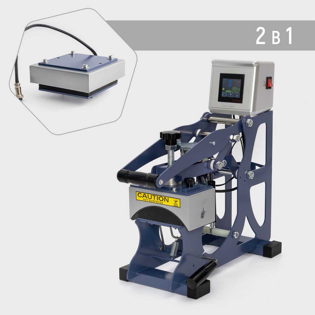 CP3815F 2-in-1 Cap Heat Press with 12*12 cm plate (13061) - фото 1 - Thermopresses