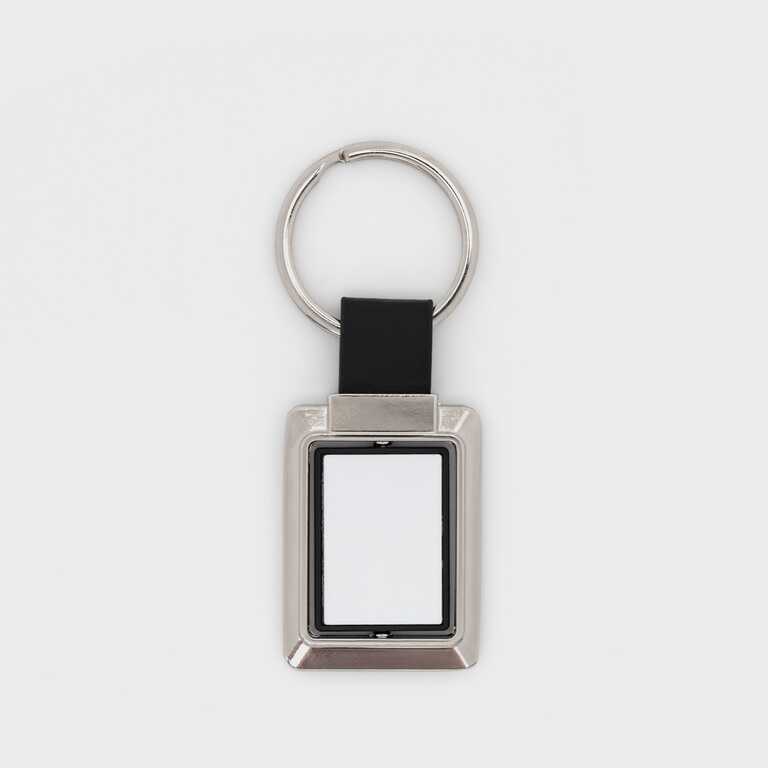 Metal Double-Sided Rotating Rectangular Sublimation Keychain 18*26 mm (13158) 