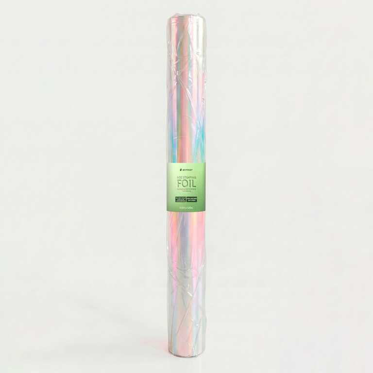 Фольга для горячего тиснения My Print Silver Holographic GB20-01BW для кожи, рулон 0,64*120 м (11610) 