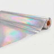 Фольга для горячего тиснения My Print Silver Holographic PV20-01BW для пластика, рулон 0,64*120 м (11613) - фото 2 - Полиграфическое оборудование и материалы