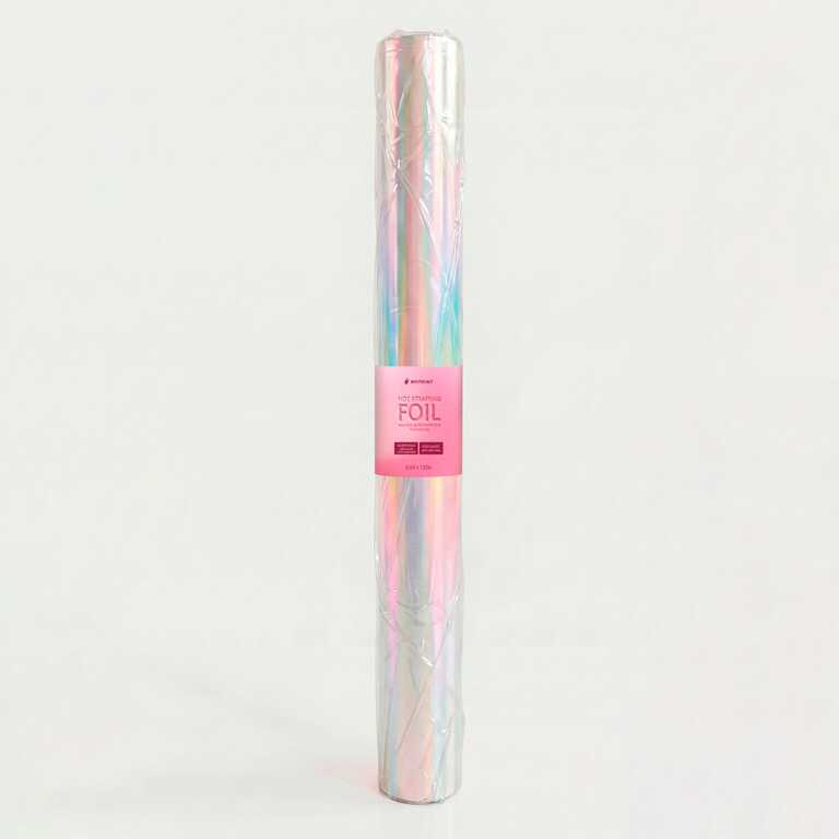 Фольга для горячего тиснения My Print Silver Holographic PW20-01BW для пластика, рулон 0,64*120 м (11616) 