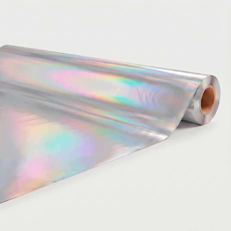 Фольга для горячего тиснения My Print Silver Holographic PW20-01BW для пластика, рулон 0,64*120 м (11616) 