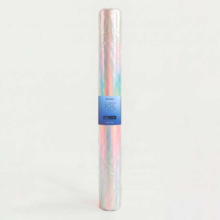 Фольга для горячего тиснения My Print Silver Holographic SV20-01BW для бумаги (сильная адгезия), рулон 0,64*120 м (11607) 